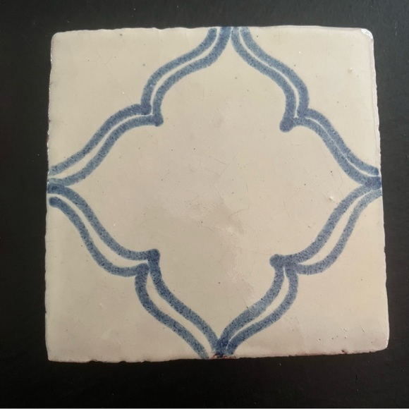 Mexican Hand Painted Terra-Cotta Talavera Vintage Tiles Set of 4 - Picture 4 of 10